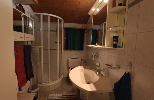 Badezimmer mit Dusche und WC